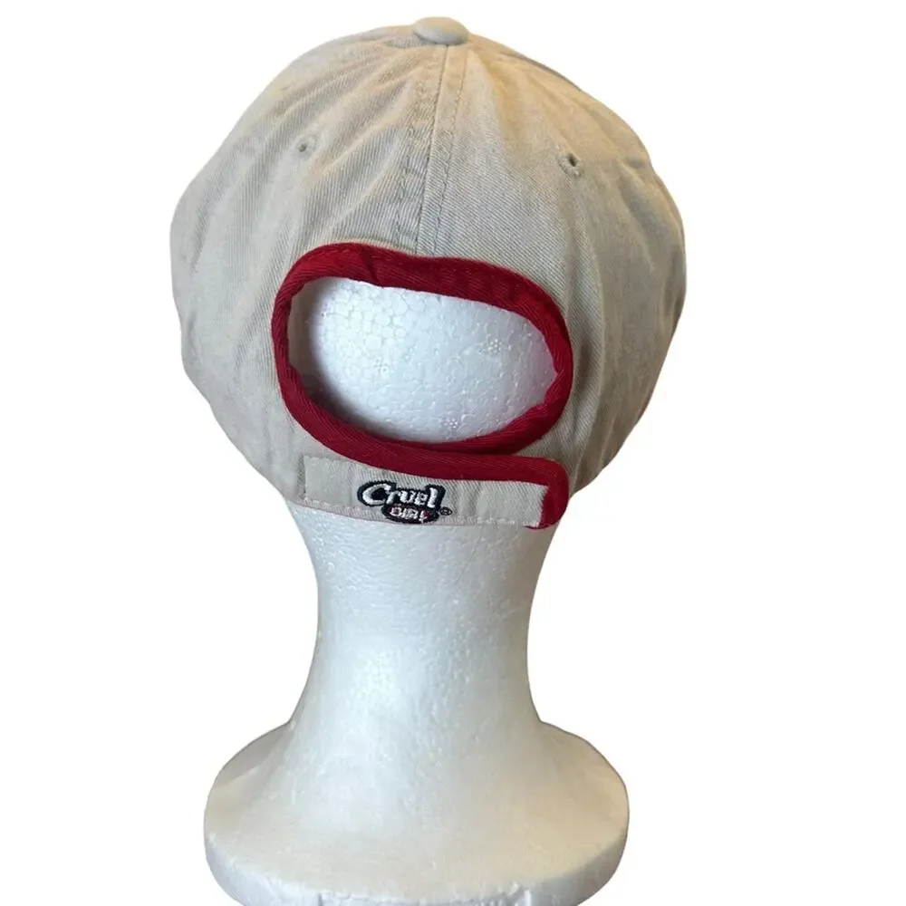 Cruel Girl Western Wear Baseball Cap Maroon Ivory Adjustable